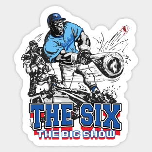 The Six Big Stick Baseball Sticker